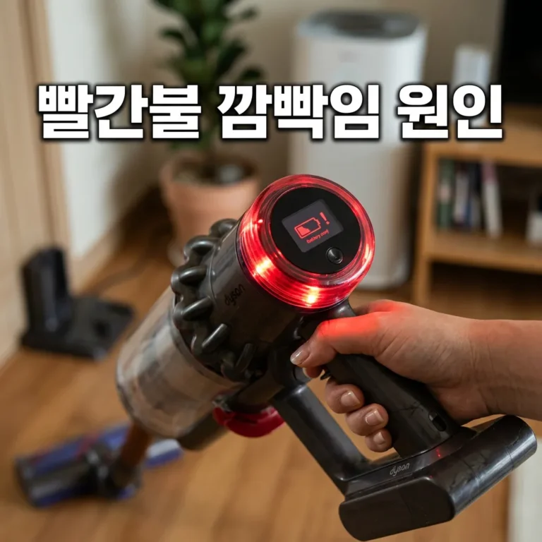 다이슨 청소기 빨간불 깜빡임 원인과 모델별 해결 방법
