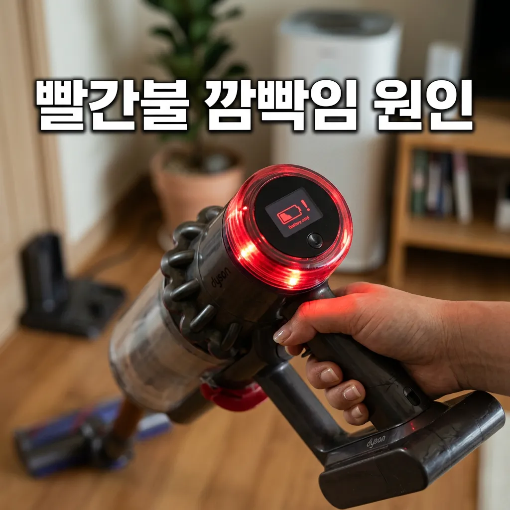 다이슨 청소기 빨간불 깜빡임 원인과 모델별 해결 방법