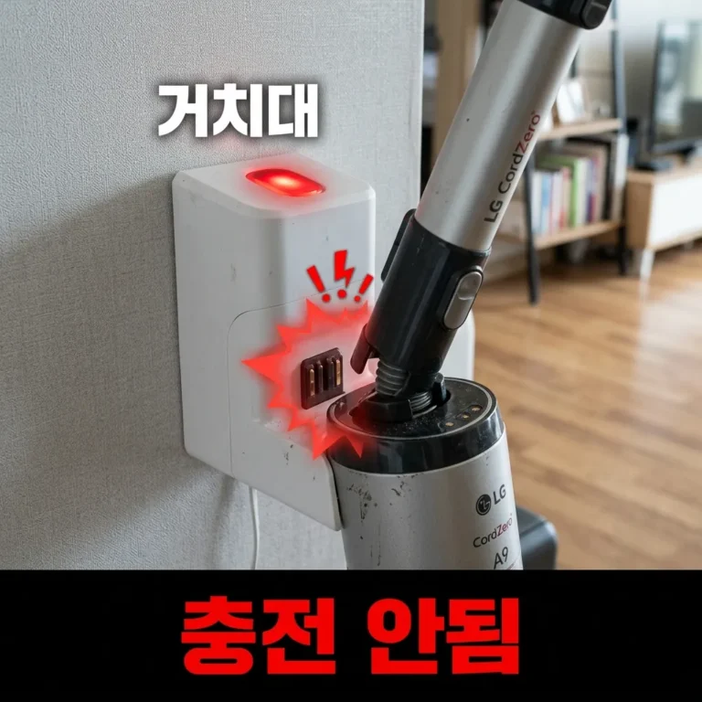 LG 코드제로 거치대 충전 안됨 접촉불량 해결순서