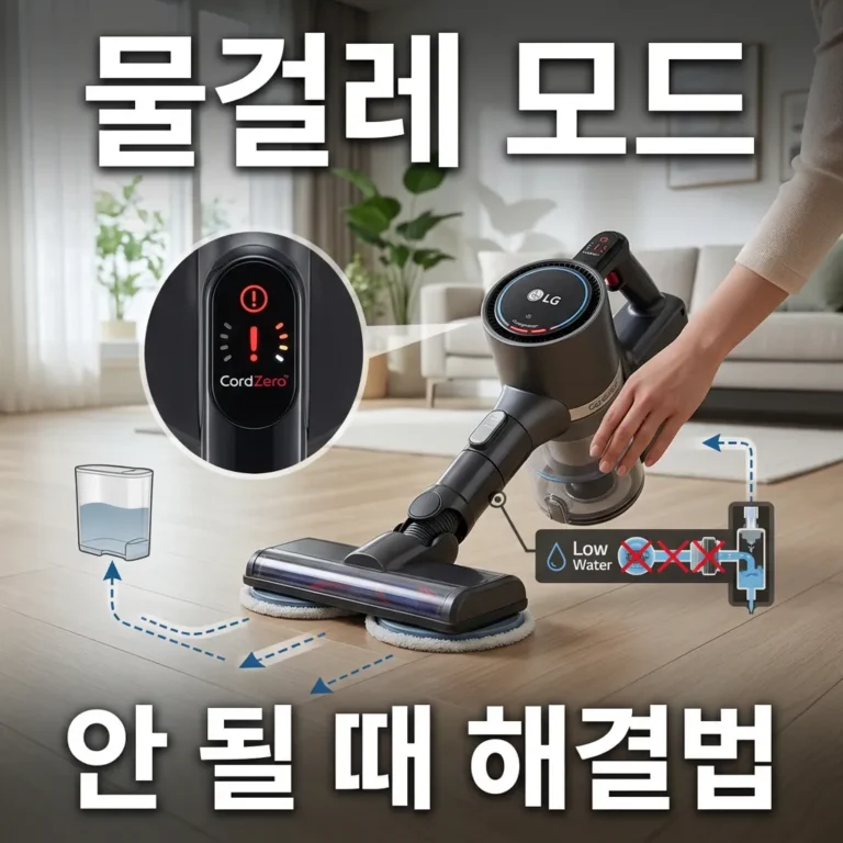 LG 코드제로 물걸레 모드 안 될 때 4가지 해결법