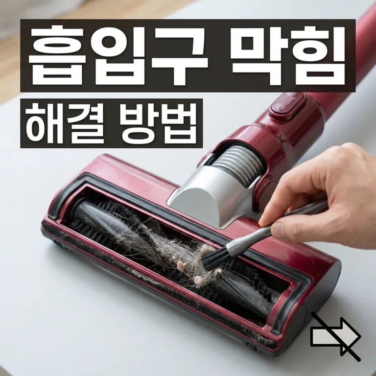 LG 코드제로 흡입구 막힘 해결 방법 4단계