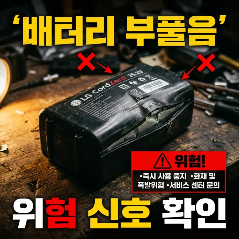 LG 코드제로 배터리 부풀음 확인법 5가지 위험 신호