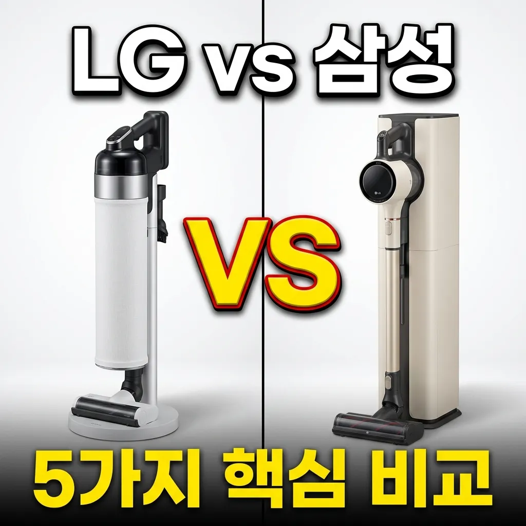 LG 코드제로 삼성 비스포크 뭐가 다를까? 흡입력·무게·편의 5항목 비교