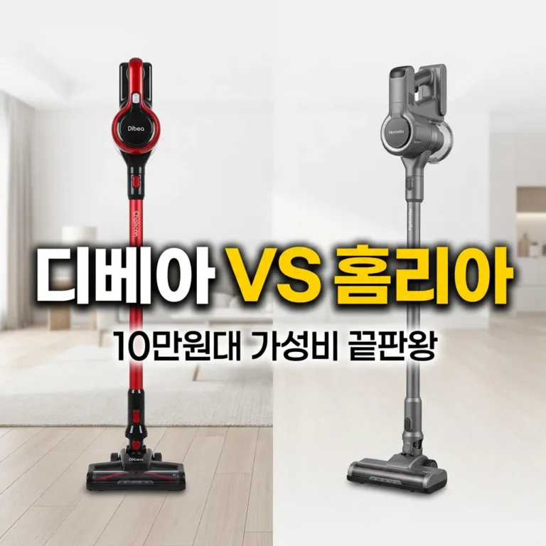 디베아 vs 홈리아, 10만원대 무선청소기 둘 중 뭘 사야 후회 없을까
