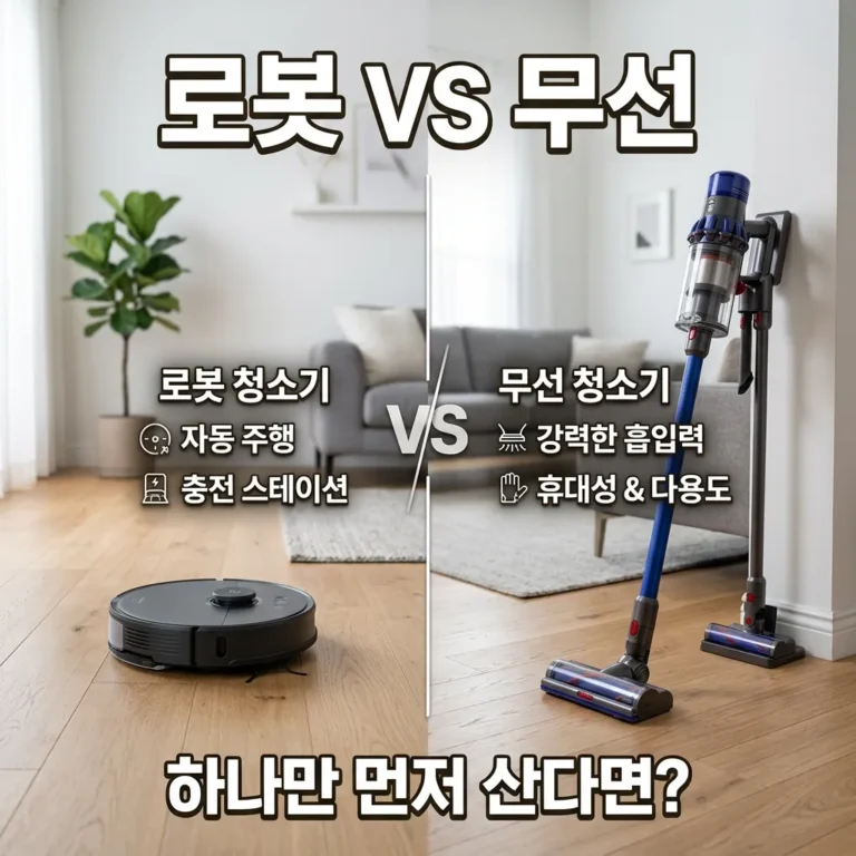 로봇청소기 vs 무선청소기|하나만 먼저 산다면 이쪽입니다
