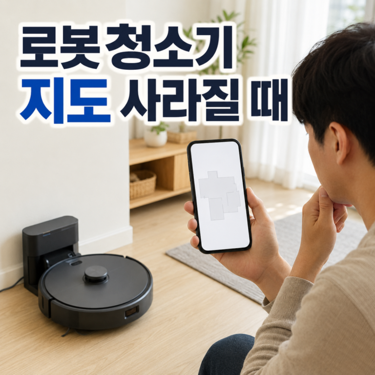 로봇청소기 지도 사라질 때｜도크 복귀·지도 복원·재매핑 순서