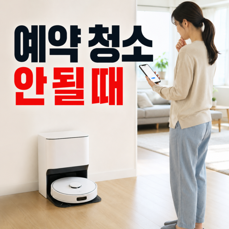 로봇청소기 예약 청소 시작 안 될 때|요일·방해금지·배터리 확인