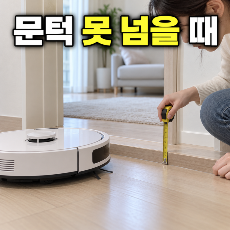 로봇청소기 문턱 못 넘을 때｜높이·물걸레판·바퀴 점검