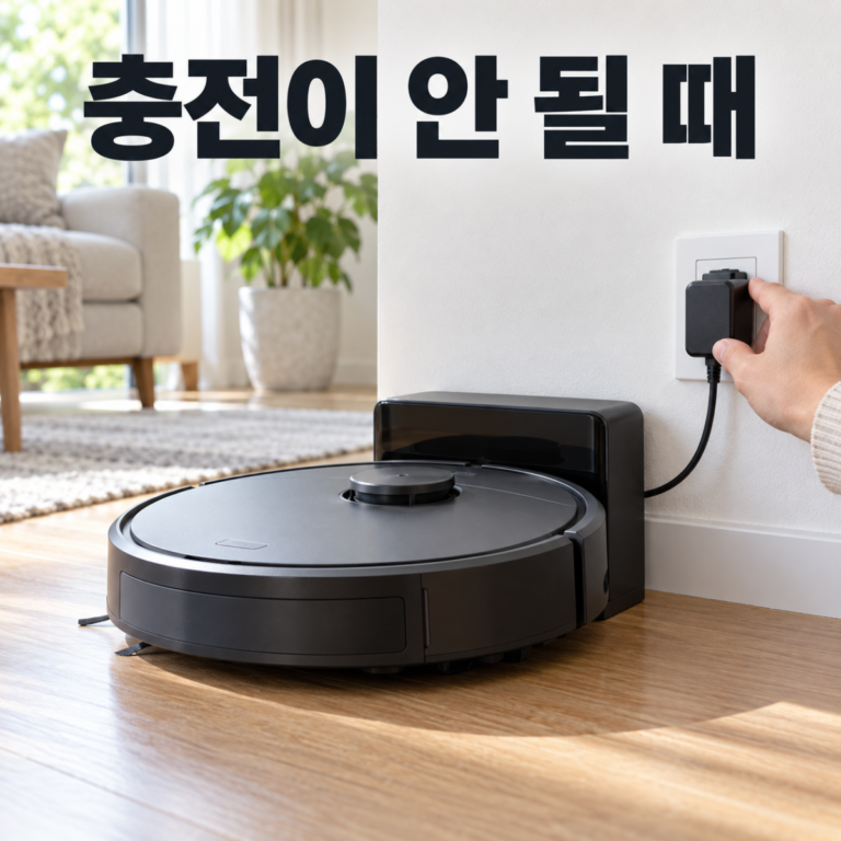 로봇청소기 충전 안 될 때|도크 전원·접점·배터리 점검