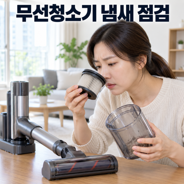 무선청소기 냄새 날 때|먼지통·필터·완전 건조 순서