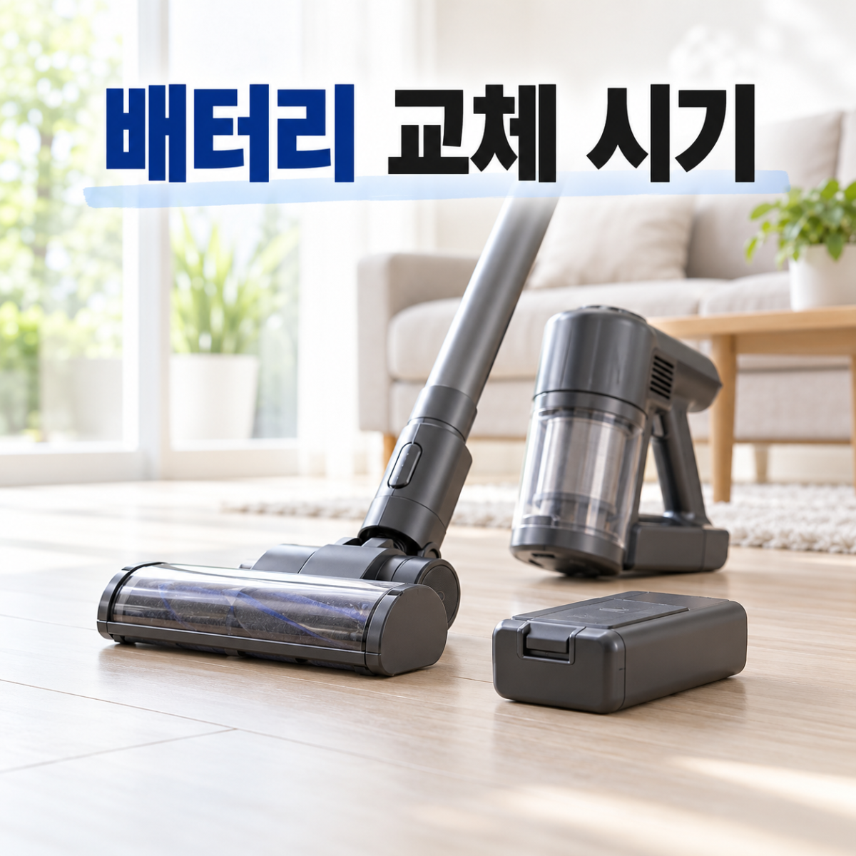 무선청소기 배터리 교체 시기 대표 이미지