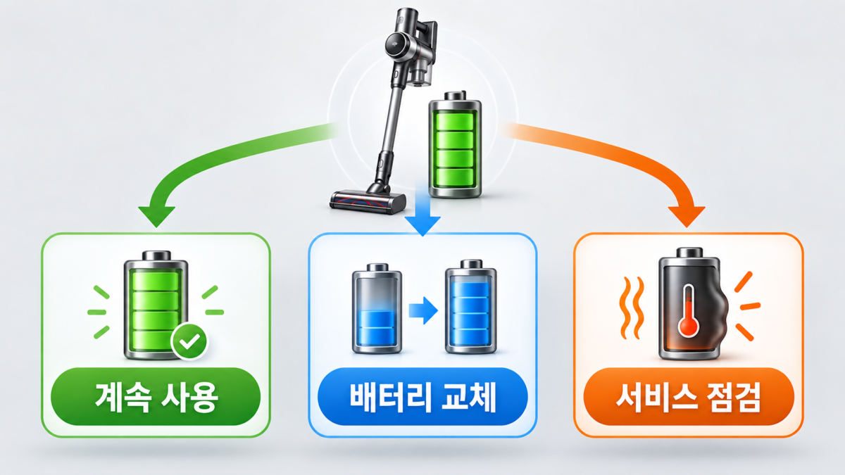 계속 사용과 교체 판단