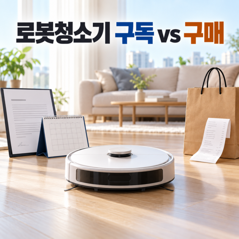 로봇청소기 구독 vs 구매｜총비용·관리·중도해지 비교