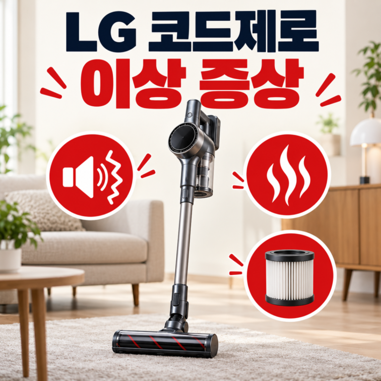 LG 코드제로 이상 증상 어디부터 볼까|소음·냄새·필터 점검 순서