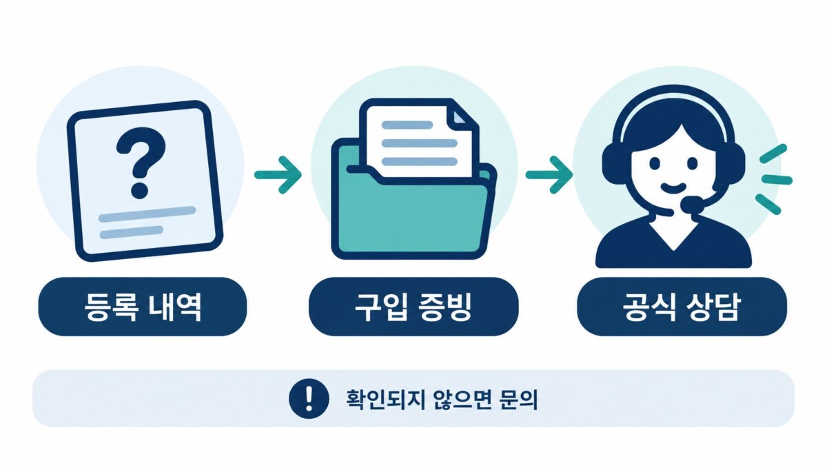 등록 내역 공식 상담