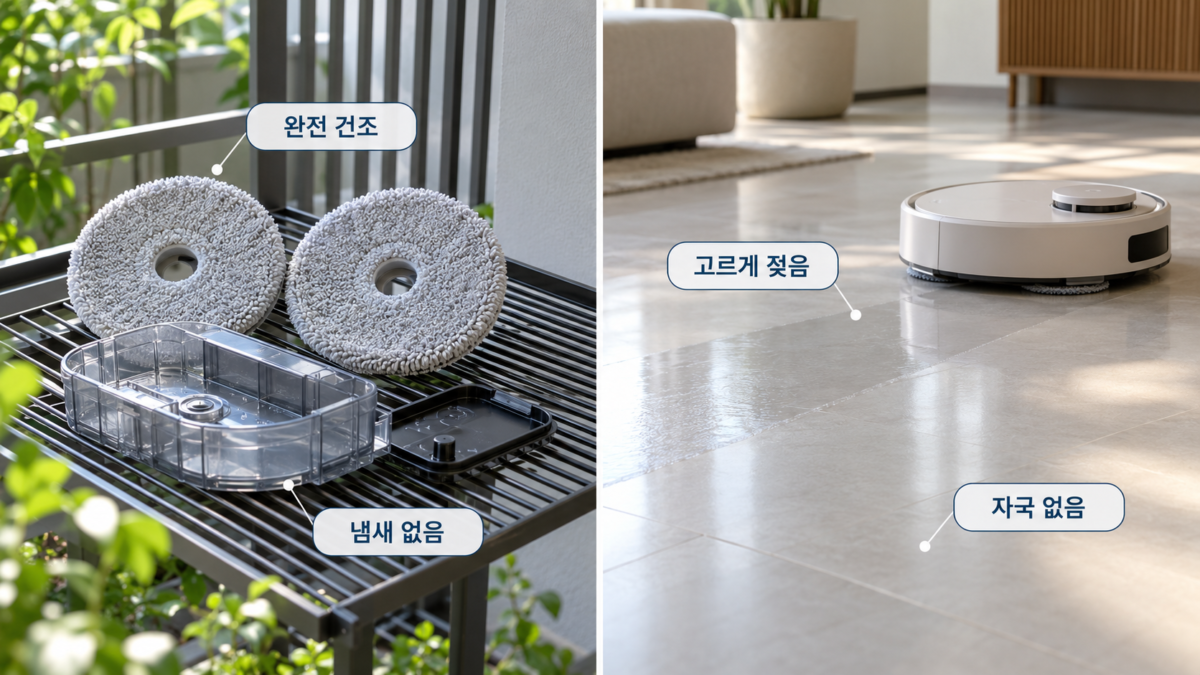완전 건조와 시험 청소
