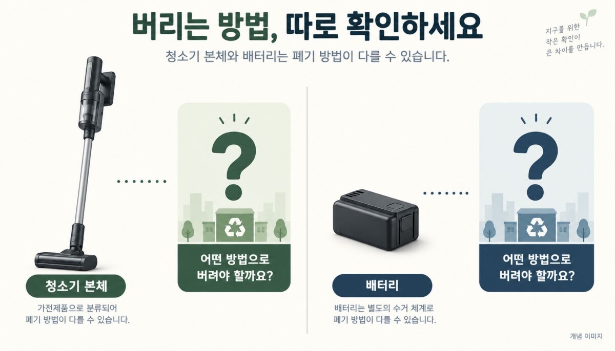 본체와 배터리 구분
