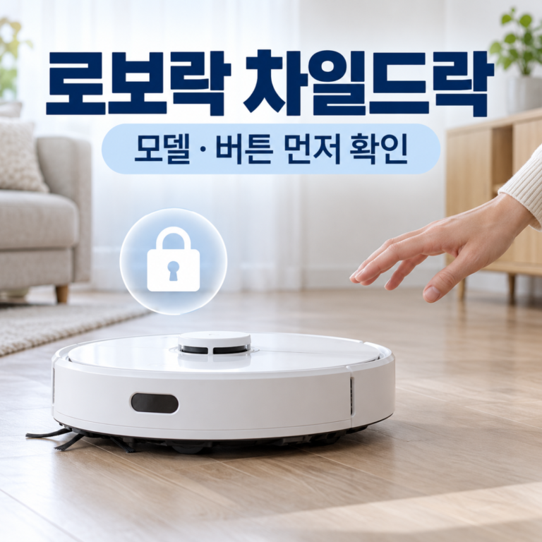 로보락 S8 MaxV Ultra 차일드락|버튼 3초·앱 설정 확인