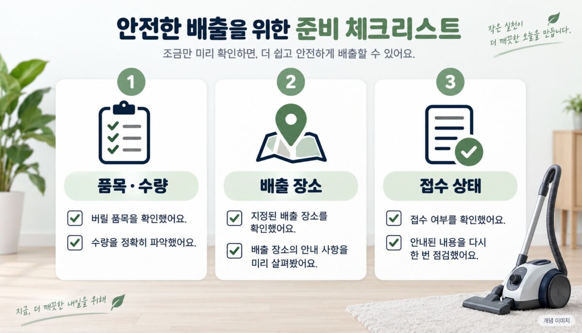 배출 준비 완료 확인