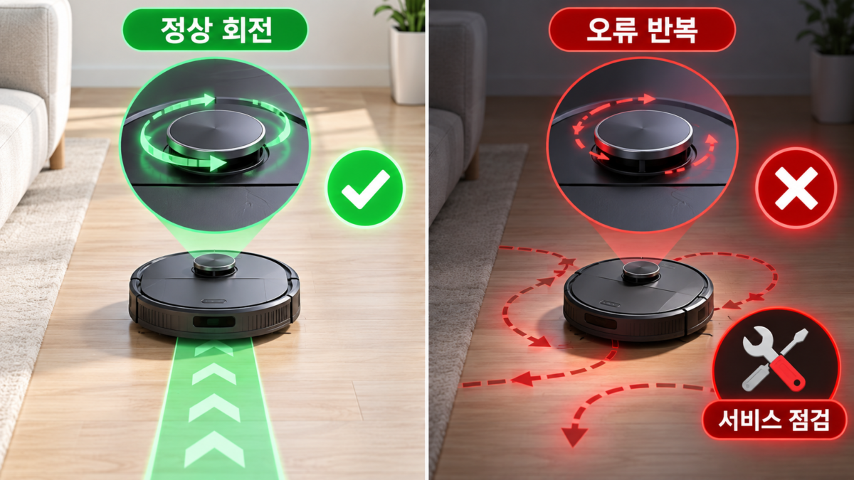 정상 회전과 서비스 점검 판단