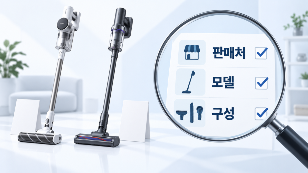 판매처·모델 대조
