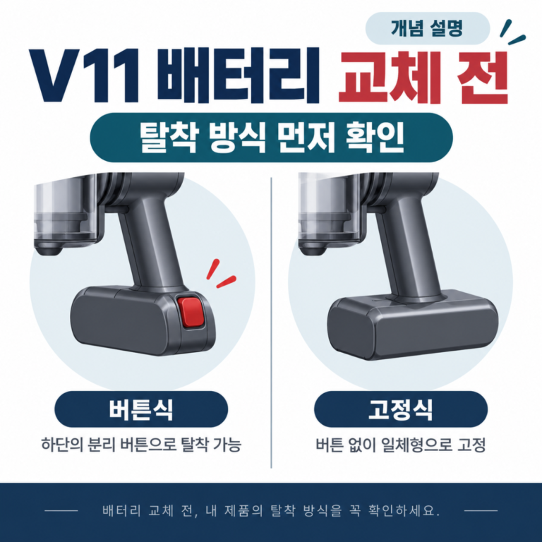 다이슨 V11 배터리 교체|분리 버튼·고정형 먼저 구분
