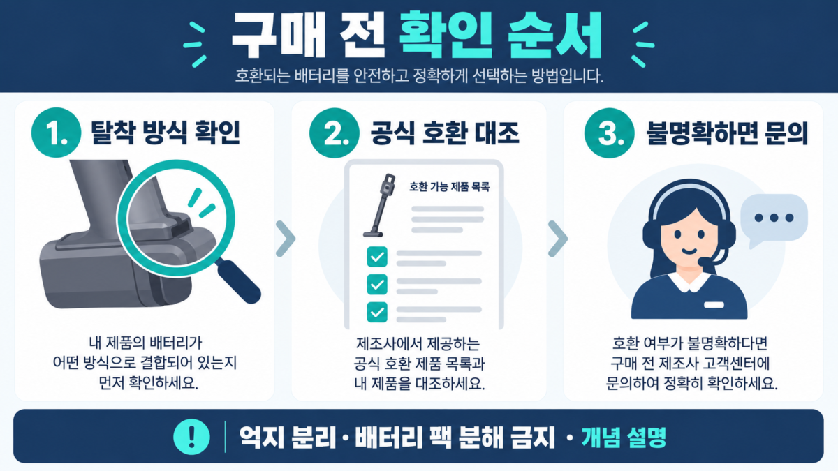 배터리 구매 전 확인 순서